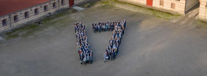 Dronefoto fra Grønt Topmøde på Lundsgaard Gods